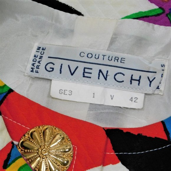 Givenchy Couture Vibrant Color Abstract Jacket 42 - Picture 4 of 7